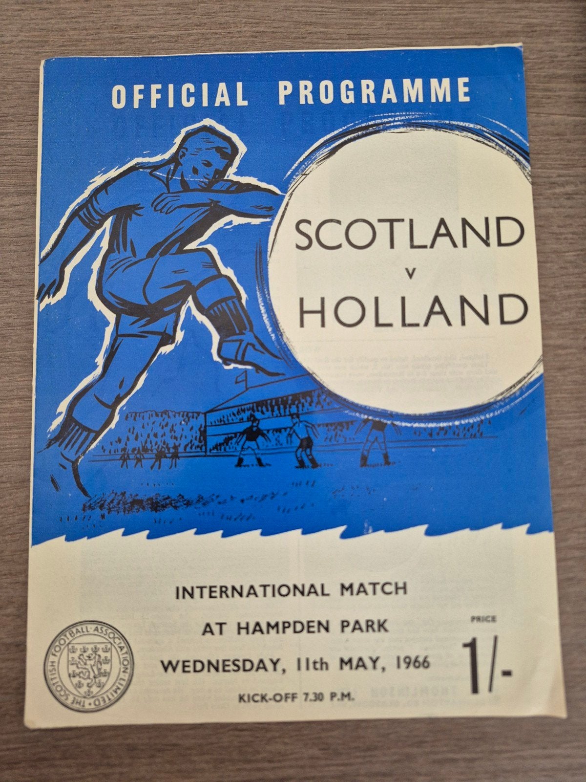 Officieel Programma Schotland v Nederland 1966, Verzamelen, Ophalen of Verzenden