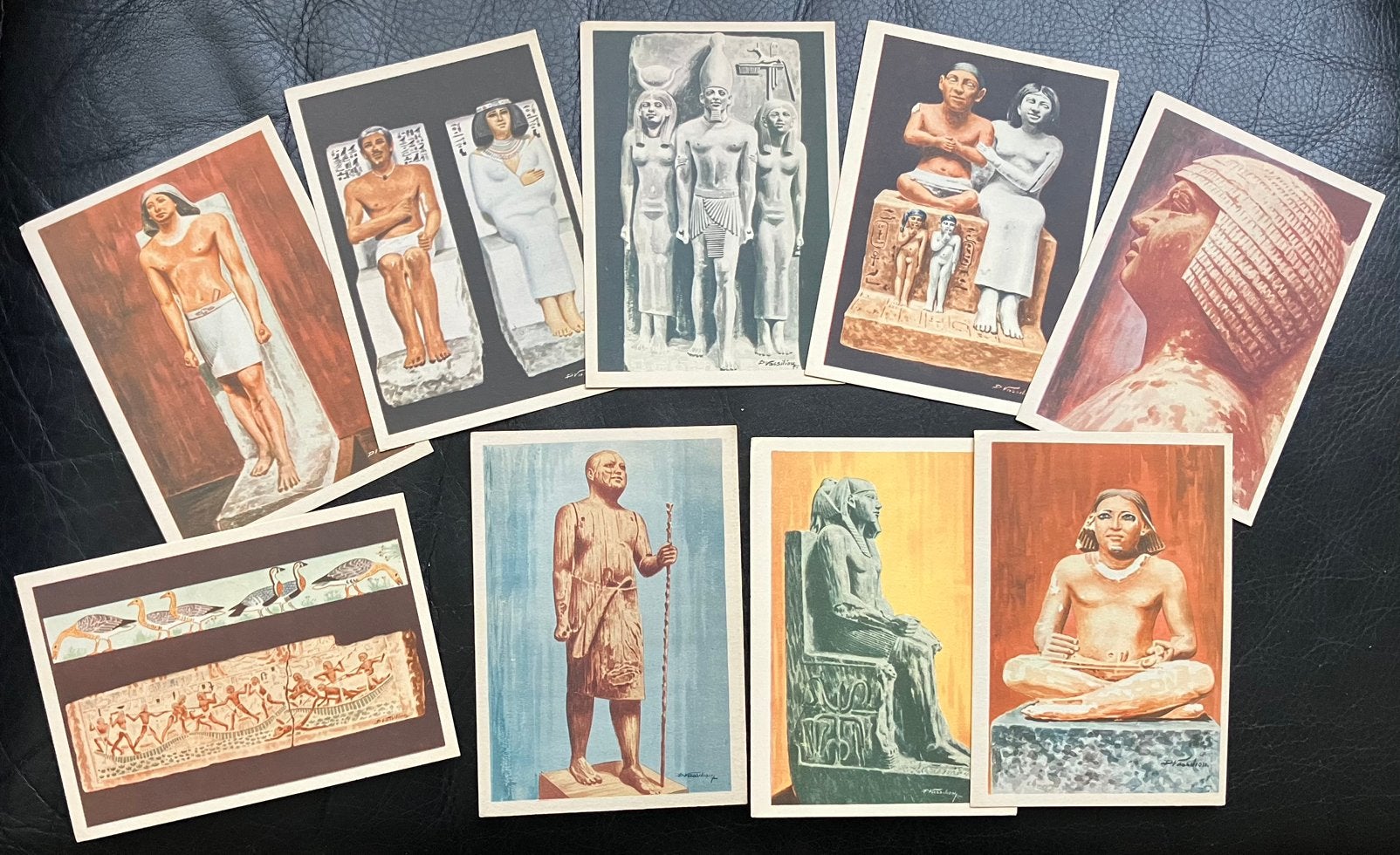 9 oude Ansichtkaarten Egypte, Ophalen of Verzenden, 1920 tot 1940, Gelopen