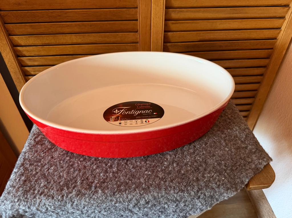 Nieuw in Verp 2X Ovensschalen 1X Pyrex/1XFontginac + 2X Dru, Overige typen, Ophalen of Verzenden, Zo goed als nieuw, Steen/keramiek