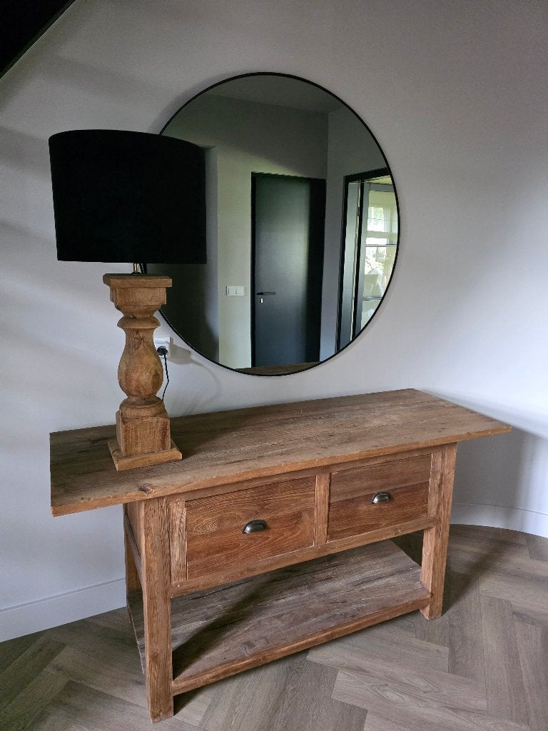 Prachtige Landelijke Sidetable / Wandtafel, Ophalen, Gebruikt, Teakhout, 150 tot 200 cm