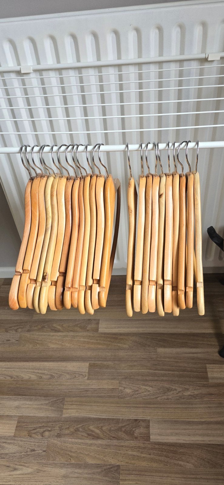 Houten kledinghangers - Set van 20 stuks, Ophalen, Gebruikt, Hout, Kinderen en Volwassenen