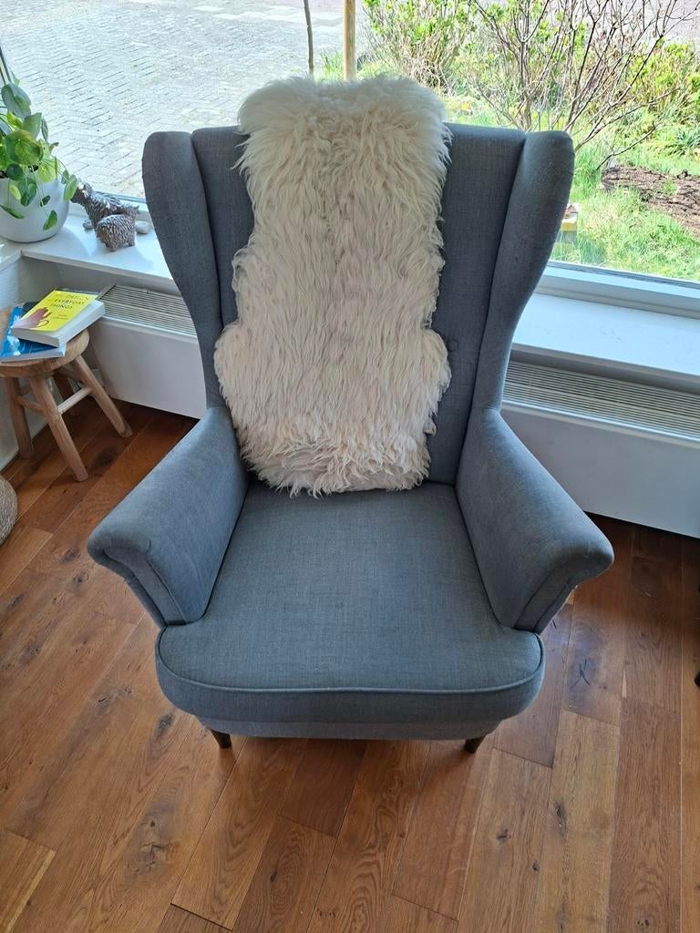 Strandmon Ikea fauteuil grijs, Huis en Inrichting, Fauteuils, Ophalen