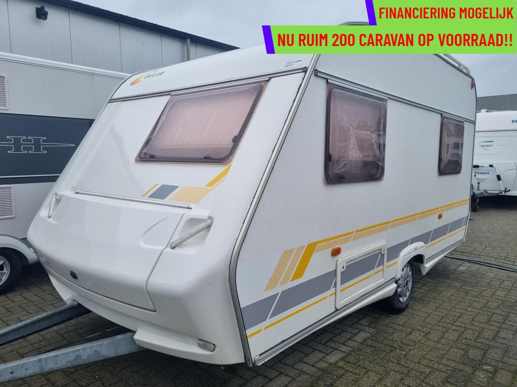DELTA EUROLINER 3900 FB FRANSBED + VOORTENT + EINDKEUKEN, Caravans en Kamperen, Serviceluik, Bedrijf, 750 - 1000 kg, 6 tot 7 meter