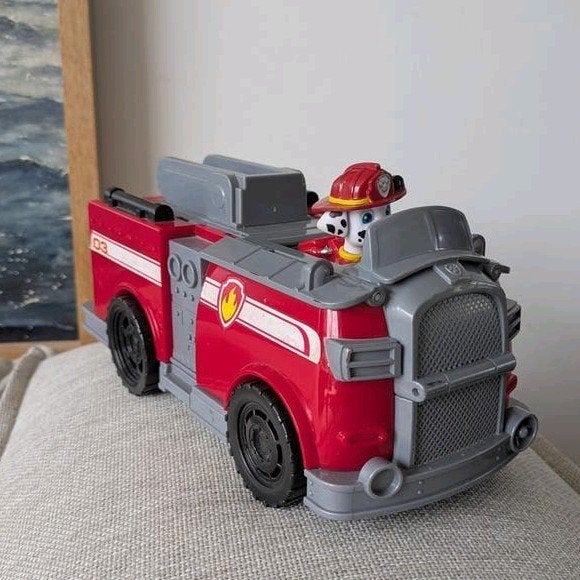 Paw patrol marshall pup brandweer wagen auto brandweerauto, Ophalen of Verzenden, Gebruikt