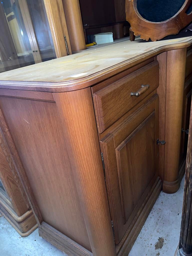 Blank eiken dressoir met lade en deur, Ophalen, Gebruikt, 100 tot 150 cm, Eikenhout