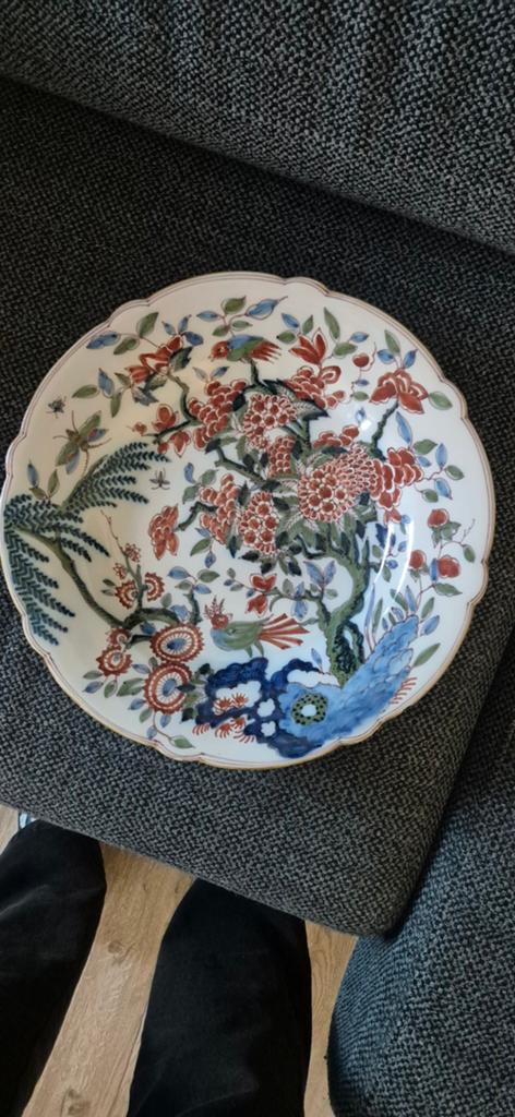 Antiek Makkum Tichelaar Wandbord met Bloemen en Vogels, Ophalen of Verzenden