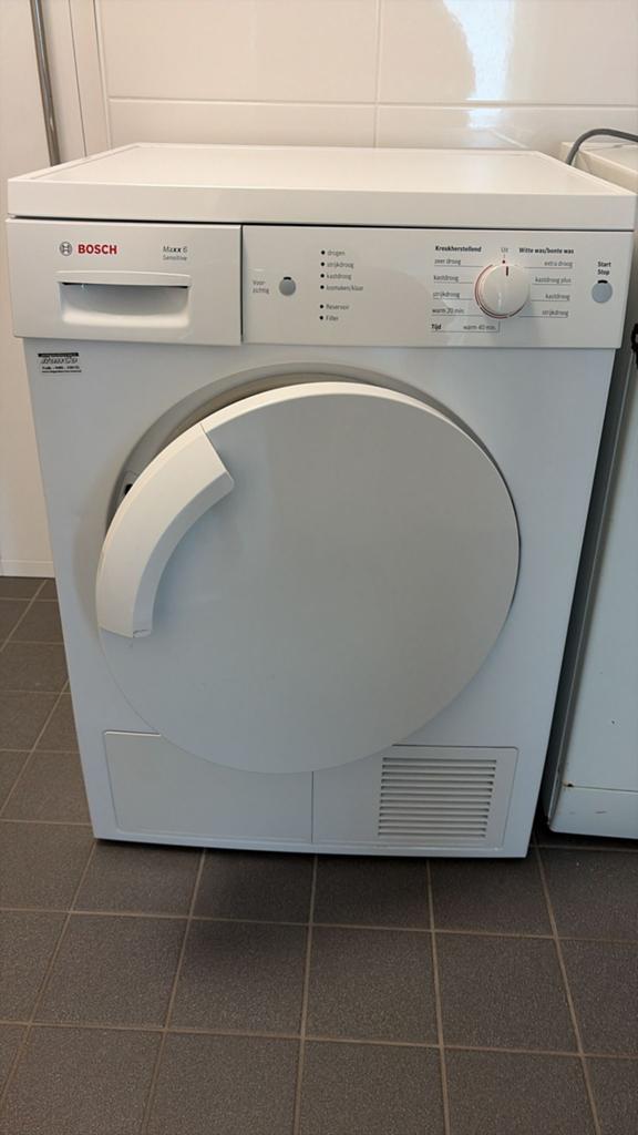 Bosch Maxx 6 Sensitive Wasdroger, Witgoed en Apparatuur, Wasdrogers, Gebruikt, Luchtafvoer, Voorlader, 6 tot 8 kg, 85 tot 90 cm