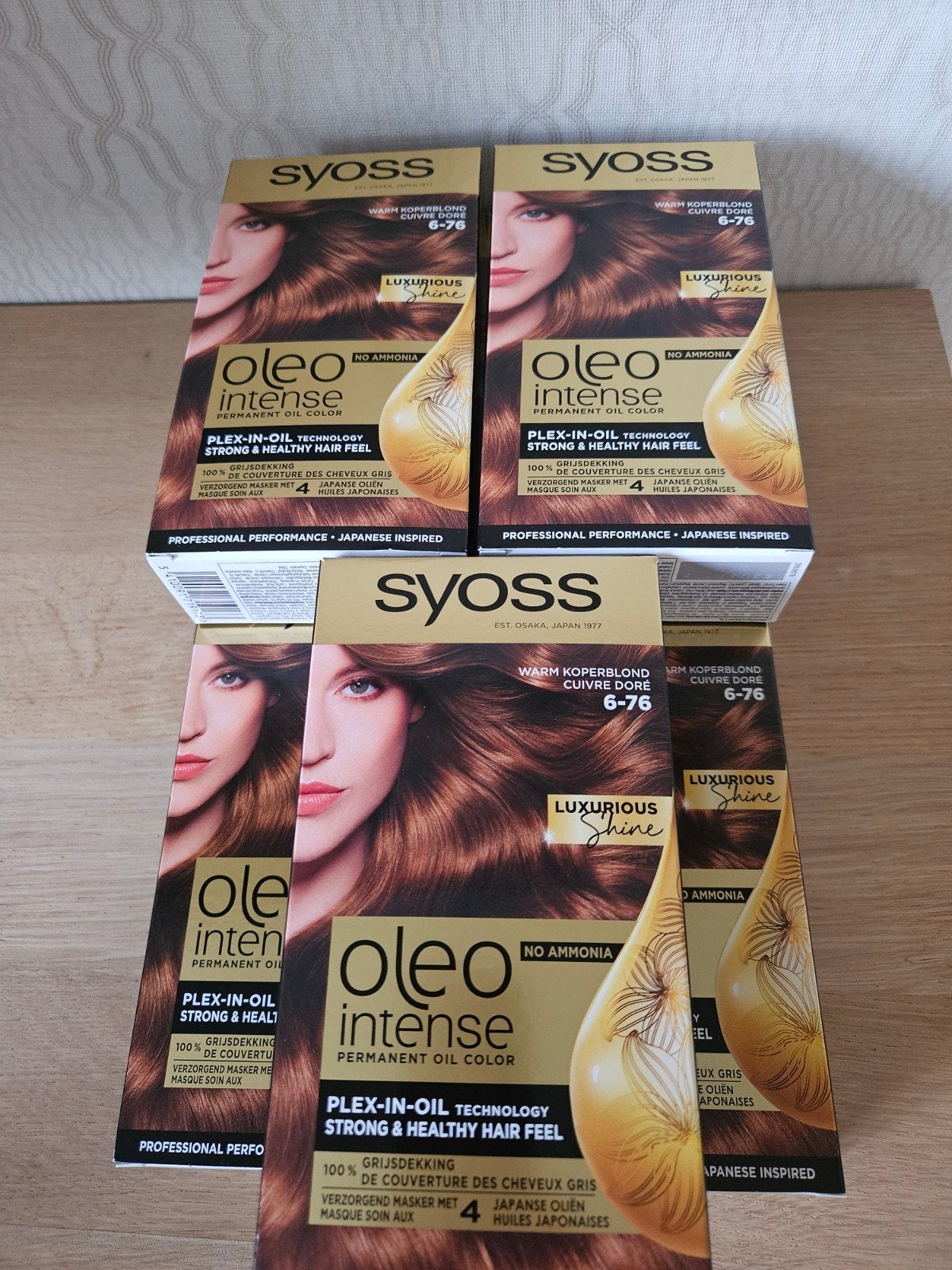 6x Syoss Oleo Intense Haarverf Warm Koperblond 6-76 Nieuw, Ophalen of Verzenden, Nieuw, Haarverzorger of -hersteller