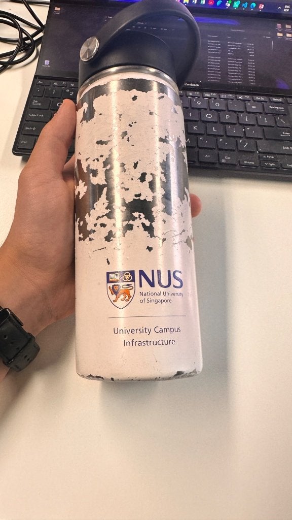 NUS stainless steel water bottle / flask, Ophalen of Verzenden, Gebruikt