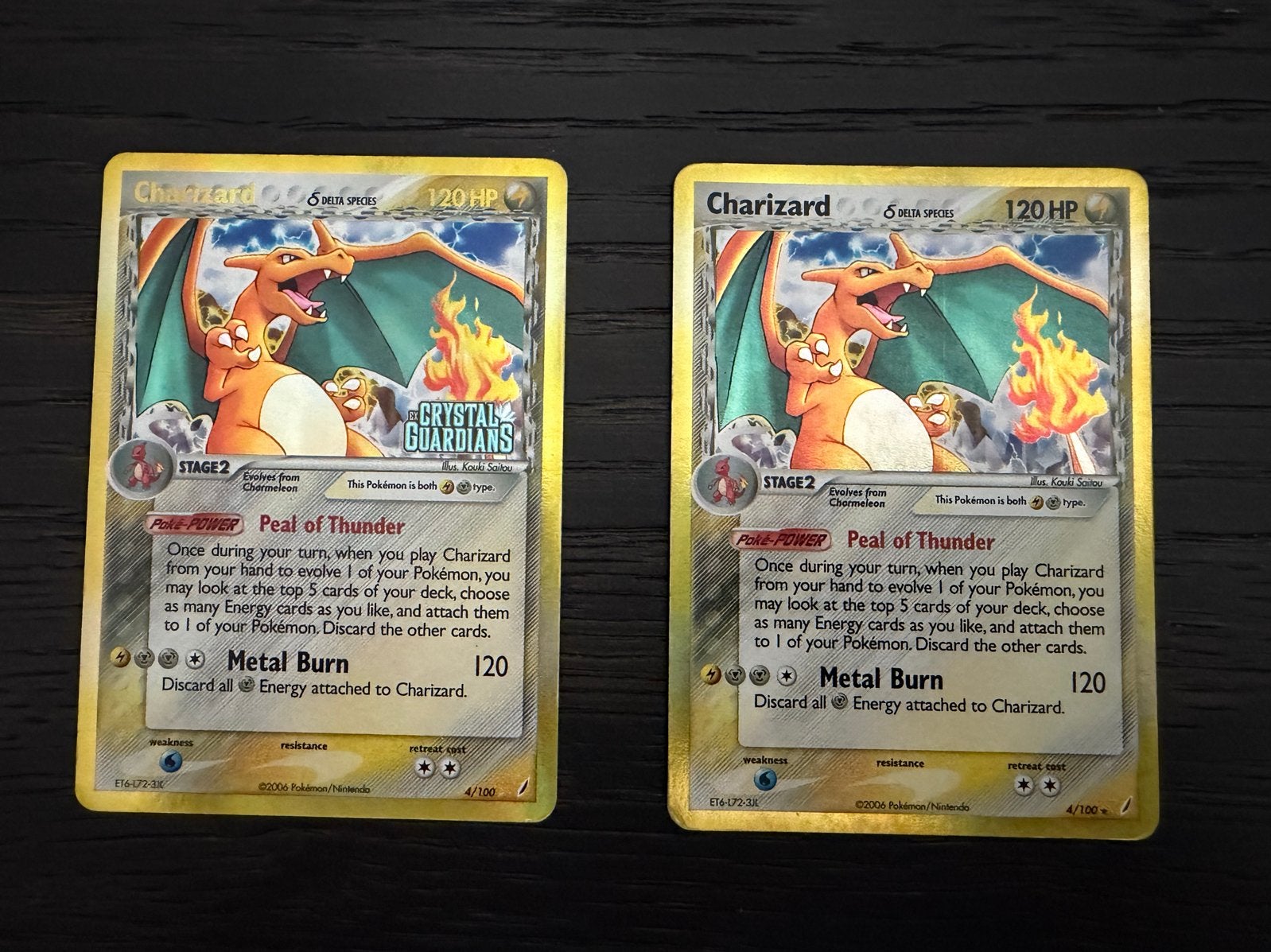 Charizard Delta Species Crystal Guardians Pokémon Kaart, Ophalen of Verzenden, Gebruikt, Losse kaart