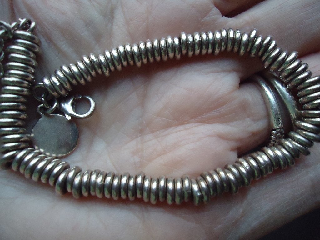 mooie echt zilveren ringetjes armband mimoneda 925  27,5 gr, Ophalen of Verzenden, Zo goed als nieuw, Zilver, Zilver