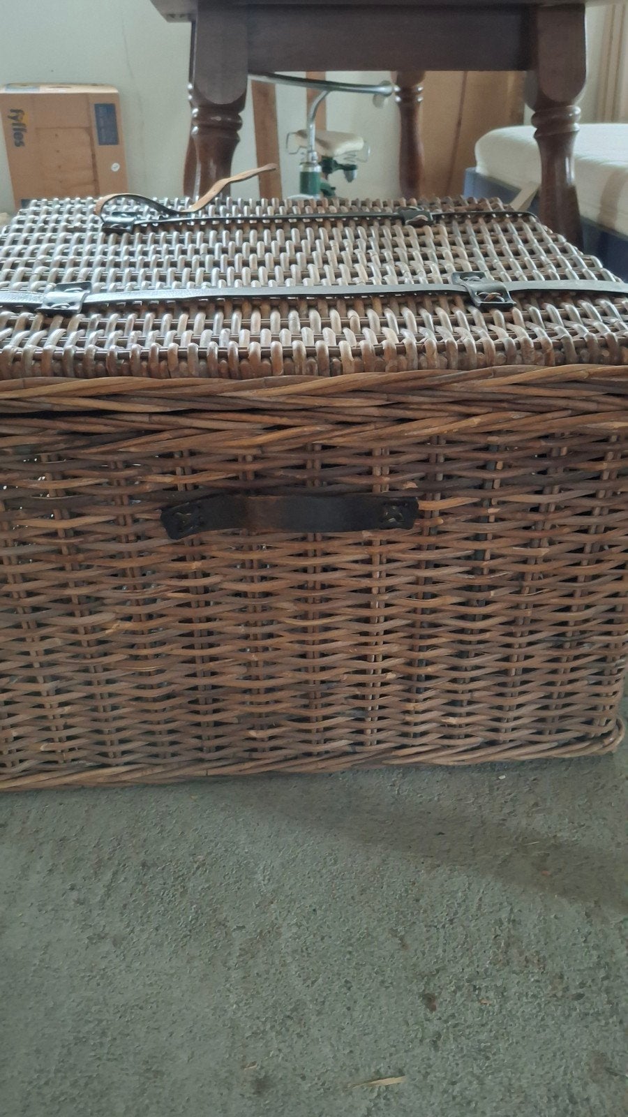 Te koop mooie rieten mand, Ophalen, Zo goed als nieuw, 50 tot 100 cm, 50 tot 75 cm