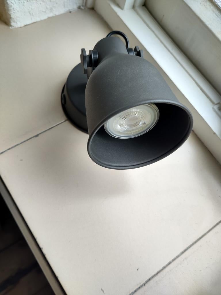 Antraciet lamp / spot 9 cm,, Huis en Inrichting, Ophalen of Verzenden, Gebruikt