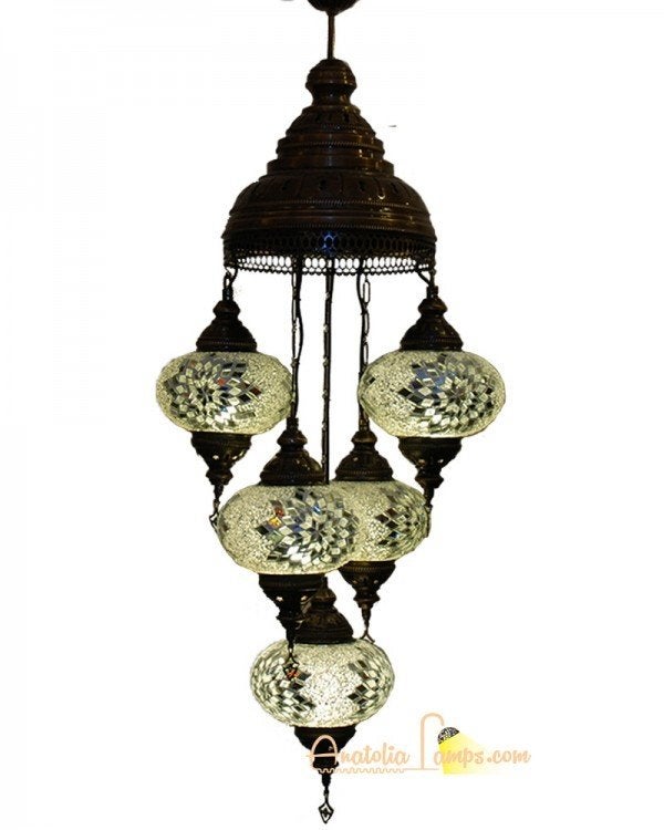Oosterse Arabische kroonluchter hanglamp glasmozaiek set 5, Huis en Inrichting, Lampen | Hanglampen, Oosters Arabisch 1001nacht Boho Ibiza Marrakech Marokkaans Turks