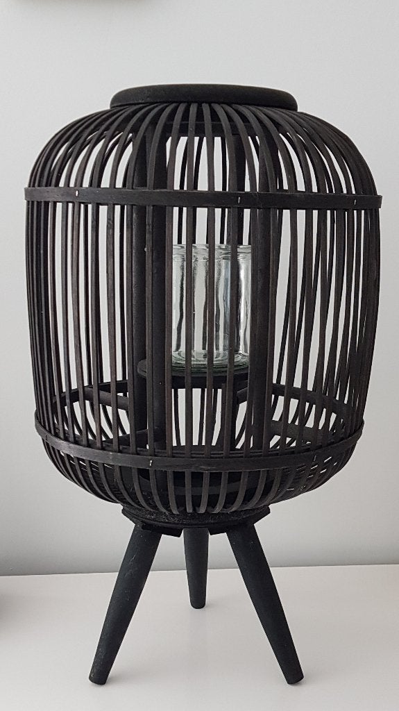 Groot Zwart Windlicht, Ophalen, Zwart, Zo goed als nieuw, Minder dan 25 cm