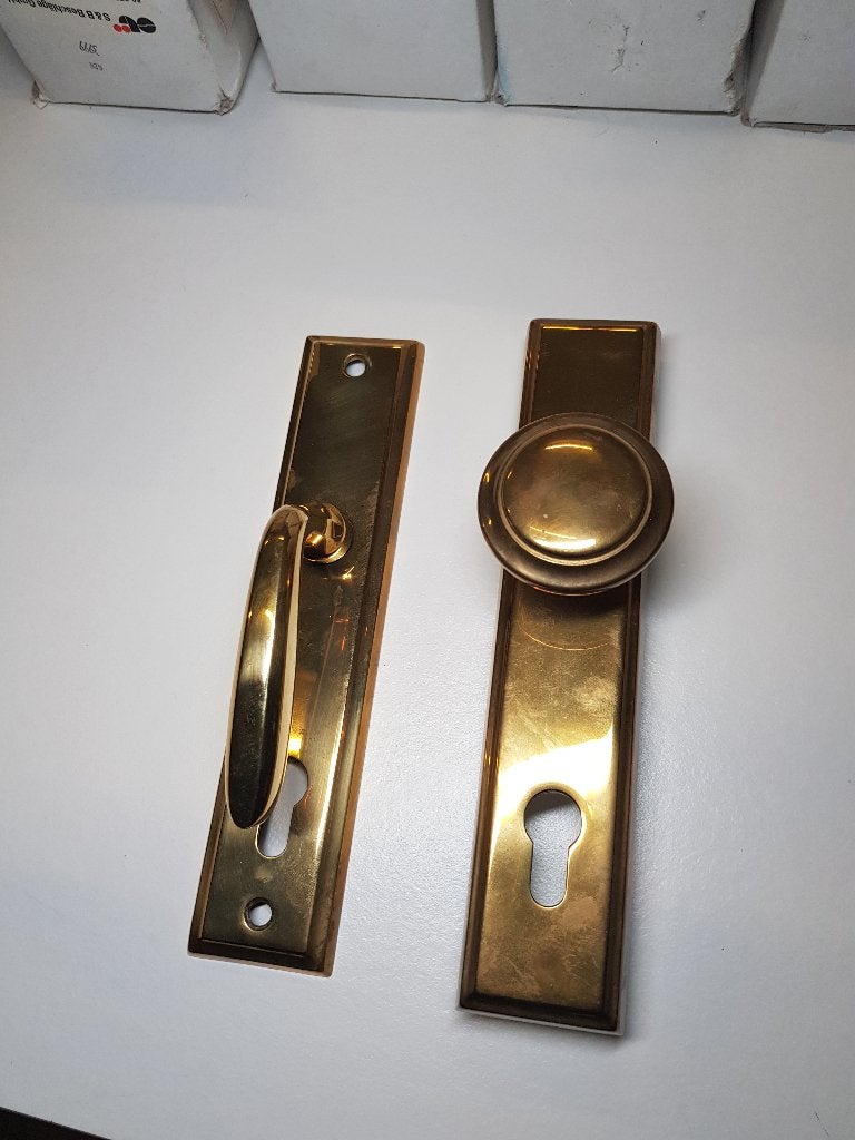 Deur Beslag Massief Messing Voordeur, Doe-het-zelf en Verbouw, Ophalen of Verzenden, Nieuw, Koper of Messing, Klink of Kruk