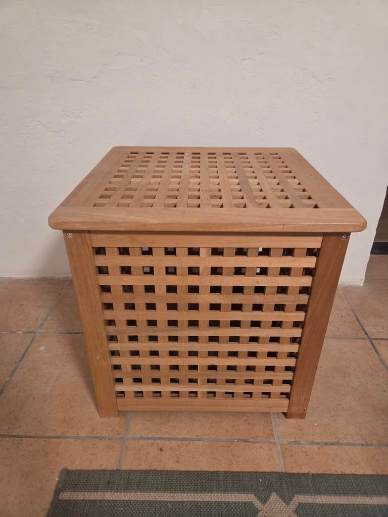 Houten kist 50x50x50 cm - Opbergkist / Bijzettafel, Ophalen, Gebruikt, 50 tot 100 cm, 50 tot 75 cm