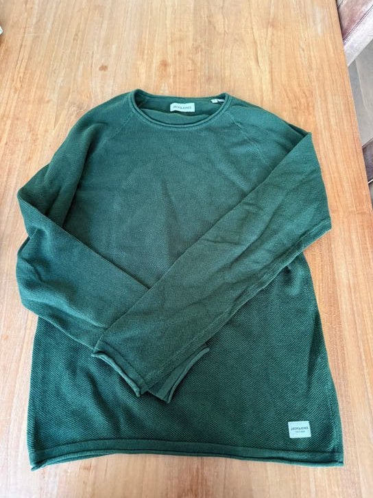 Jack & Jones regular fit trui JJEHill donkergroen maat M, Ophalen, Zo goed als nieuw, Maat 48/50 (M), Groen