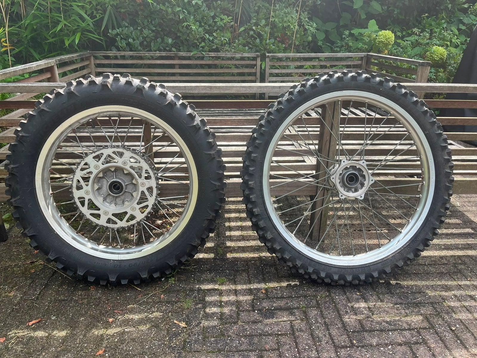 Crosswielen 18 en 21 inch Michelin Enduro, Ophalen, Gebruikt