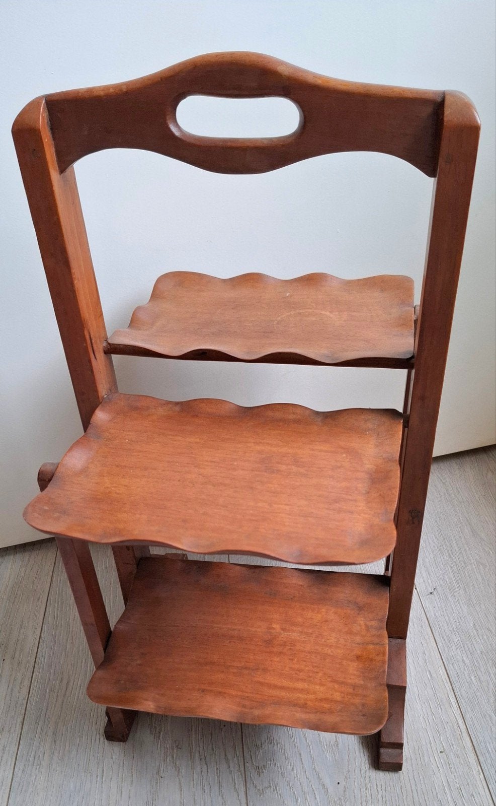 Mahonie houten planten standaard Vintage, Antiek en Kunst, Ophalen