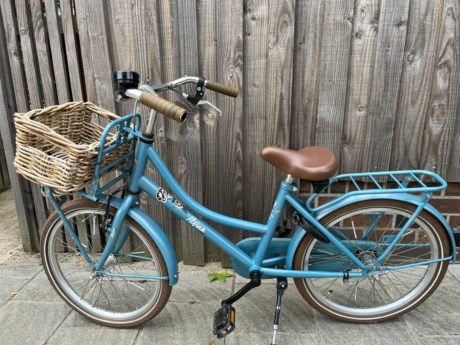 Blauwe Alpina Cargo kinderfiets - 20 inch, Fietsen en Brommers, Ophalen, Terugtraprem, Gebruikt, Handrem