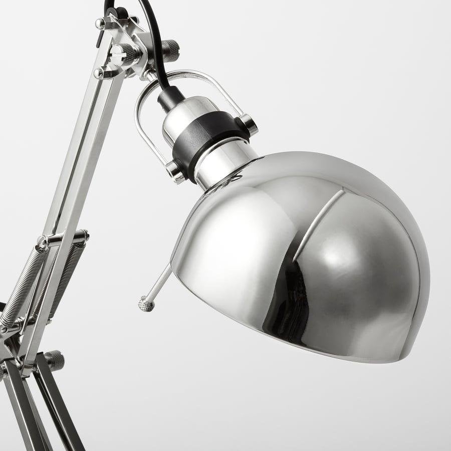Tafellamp, Ikea FORSÅ, chrome (vernikkeld), Ophalen of Verzenden, Zo goed als nieuw, Minder dan 50 cm