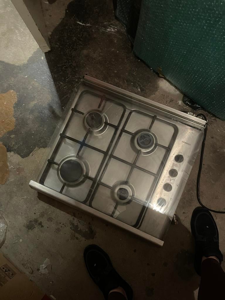 Siemens gasplaat 4 pits, Witgoed en Apparatuur, Kookplaten, Zo goed als nieuw, Inbouw, Gas, 4 kookzones