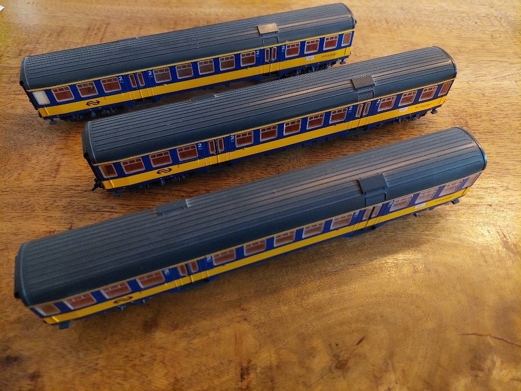 h0 NS rijtuigen 3 stuks fleischmann, Verzenden, Wagon, Fleischmann, Gelijkstroom of Wisselstroom