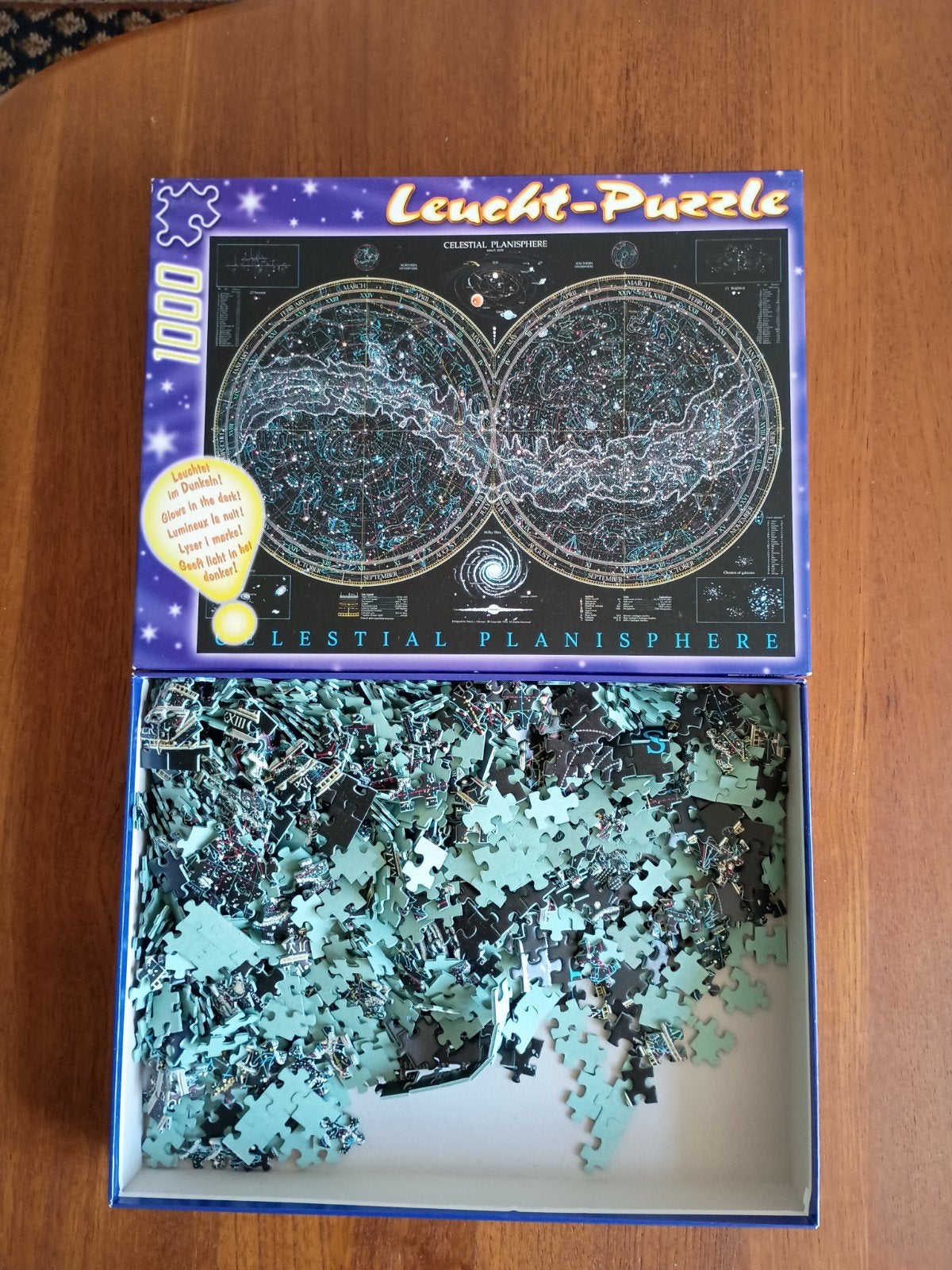 Nieuw Leucht-Puzzle Celestial Planisphere 1000 stukjes, Hobby en Vrije tijd, Ophalen of Verzenden, 500 t/m 1500 stukjes, Nieuw