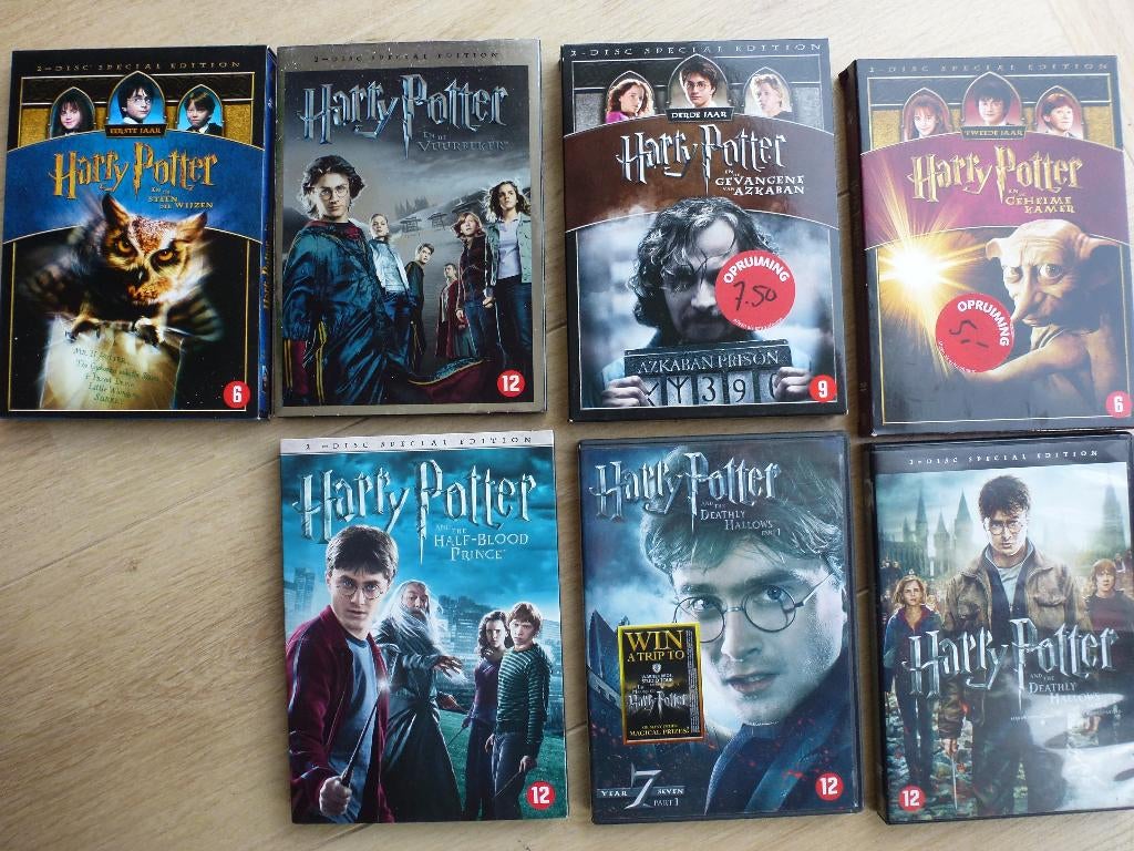 Harry Potter 7x2 dvd's Special edition, Ophalen of Verzenden, Zo goed als nieuw, Overige typen