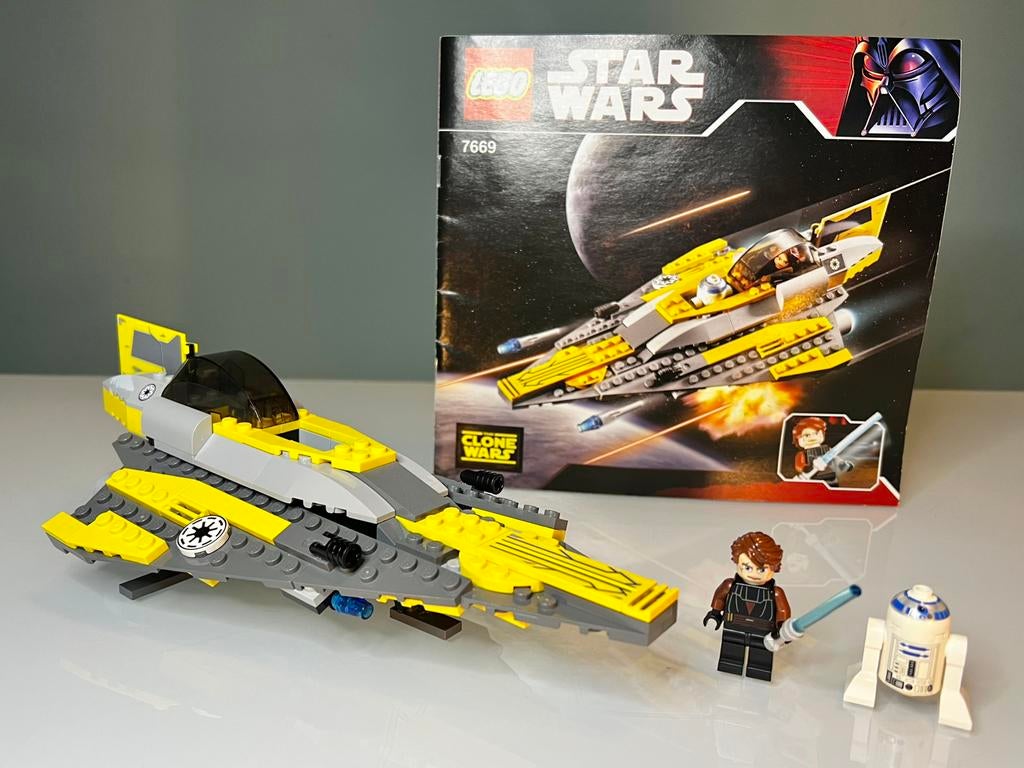 LEGO Star Wars The Clone Wars Anakins Jedi Starfighter 7669, Ophalen of Verzenden, Zo goed als nieuw, Complete set, Lego