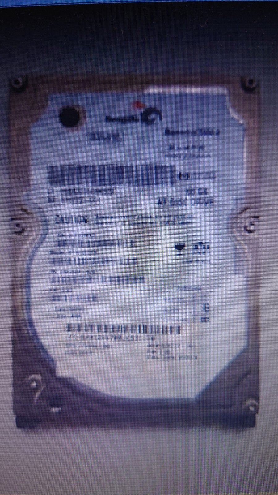 Seagate 60GB IDE 5400rpm laptop harddisk, Intern, Gebruikt, HDD, Ophalen of Verzenden
