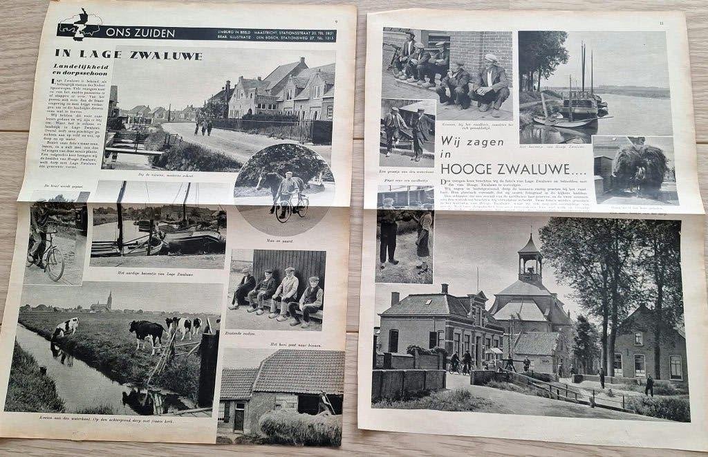 Hooge- en Lage Zwaluwe, Biesbosch etc. (N.Br.) - knipsels., Ophalen of Verzenden, 1920 tot 1940, Noord-Brabant