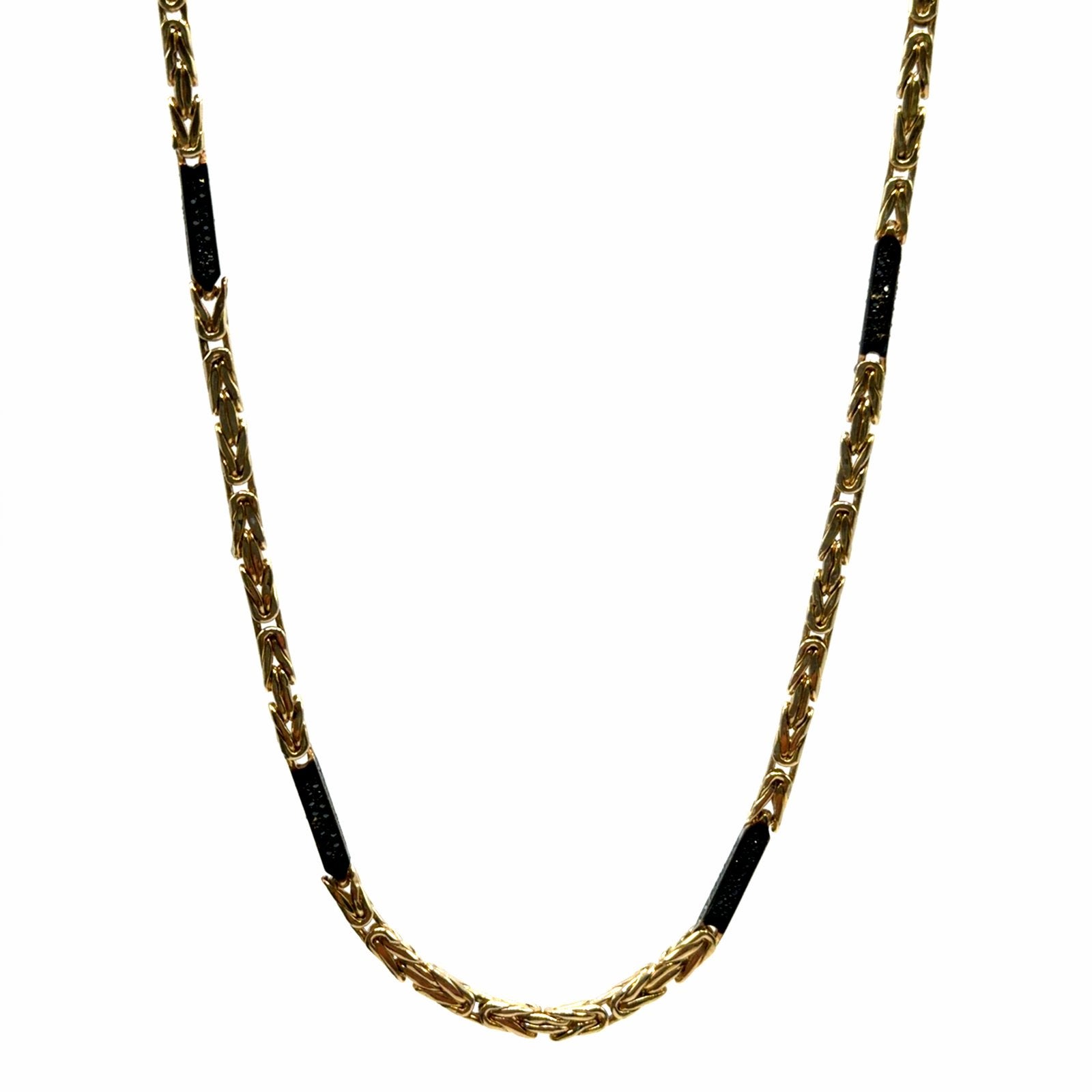 Gouden Koningsketting met Zwarte Details