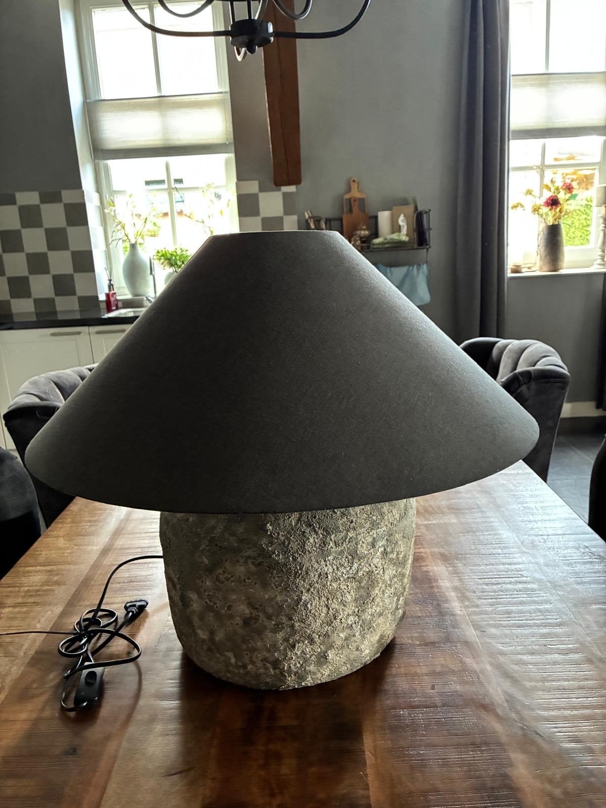 Kruiklamp met bijpassende kap, 60 cm diameter, Huis en Inrichting, Lampen | Tafellampen, Ophalen, Keramiek, Zo goed als nieuw