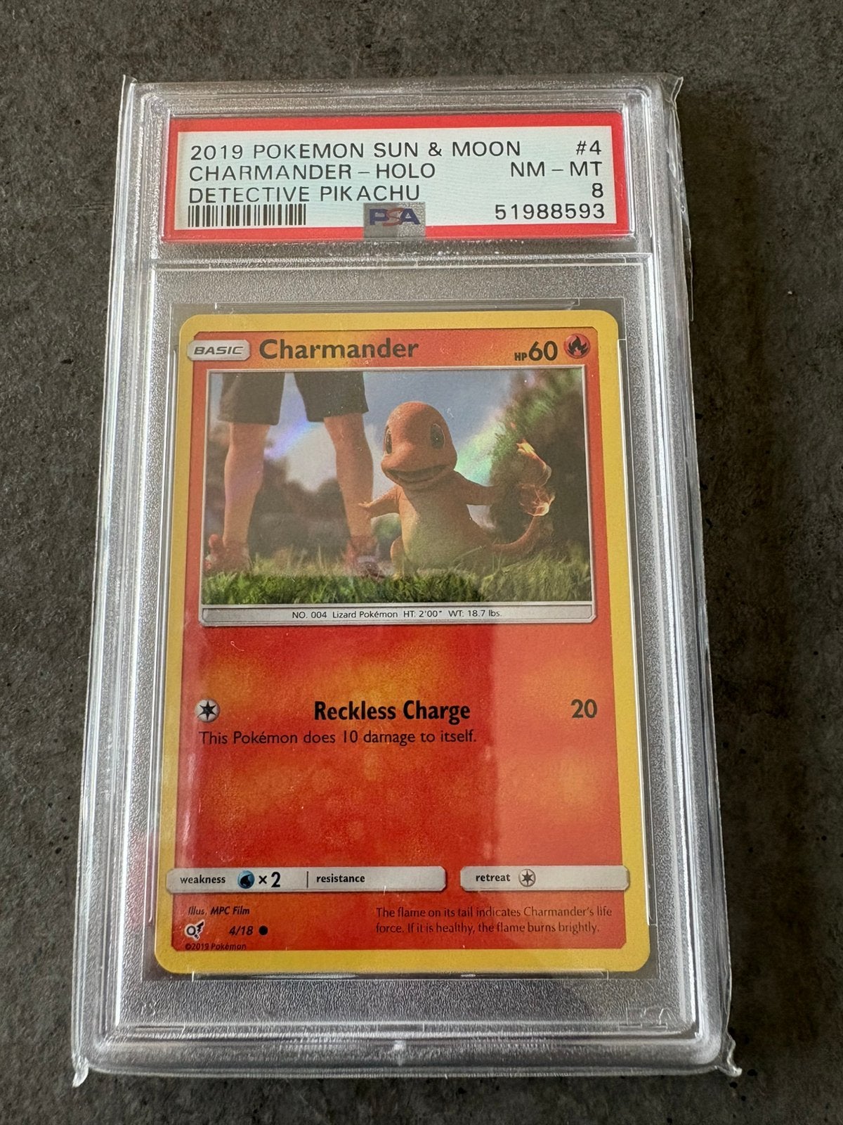 Charmander (DET 4) PSA 8, Ophalen of Verzenden, Zo goed als nieuw