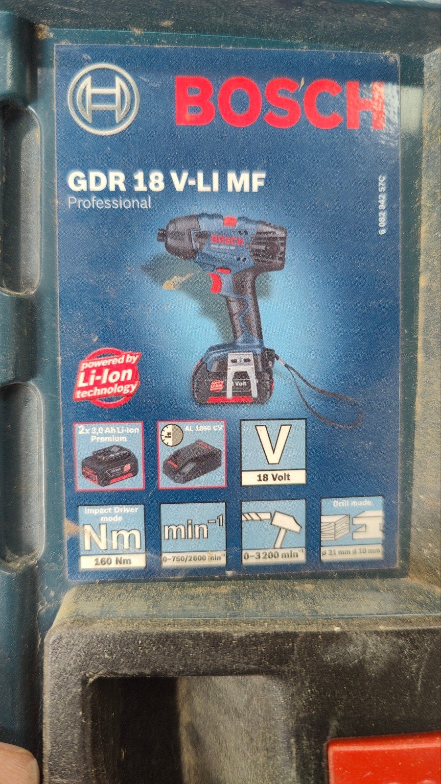 Bosch GDR 18 V-LI MF Accu Slagmoersleutel, Variabele snelheid, Overige typen, Ophalen of Verzenden, Gebruikt