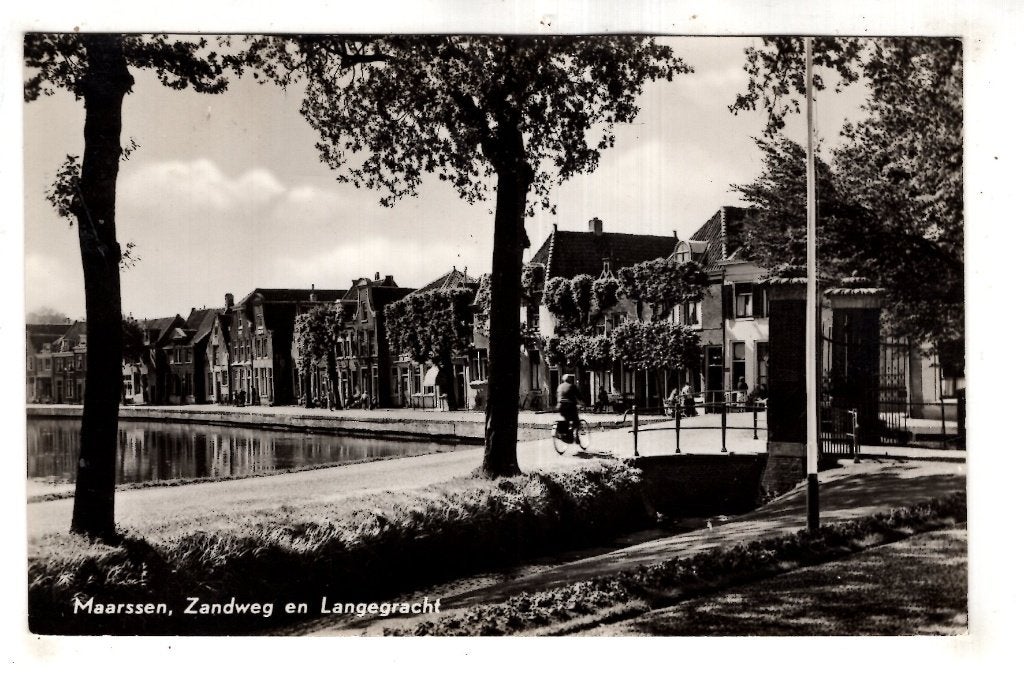Maarssen aan de Vecht  Zandweg  hoek Langegracht, Verzenden, 1940 tot 1960, Gelopen, Utrecht