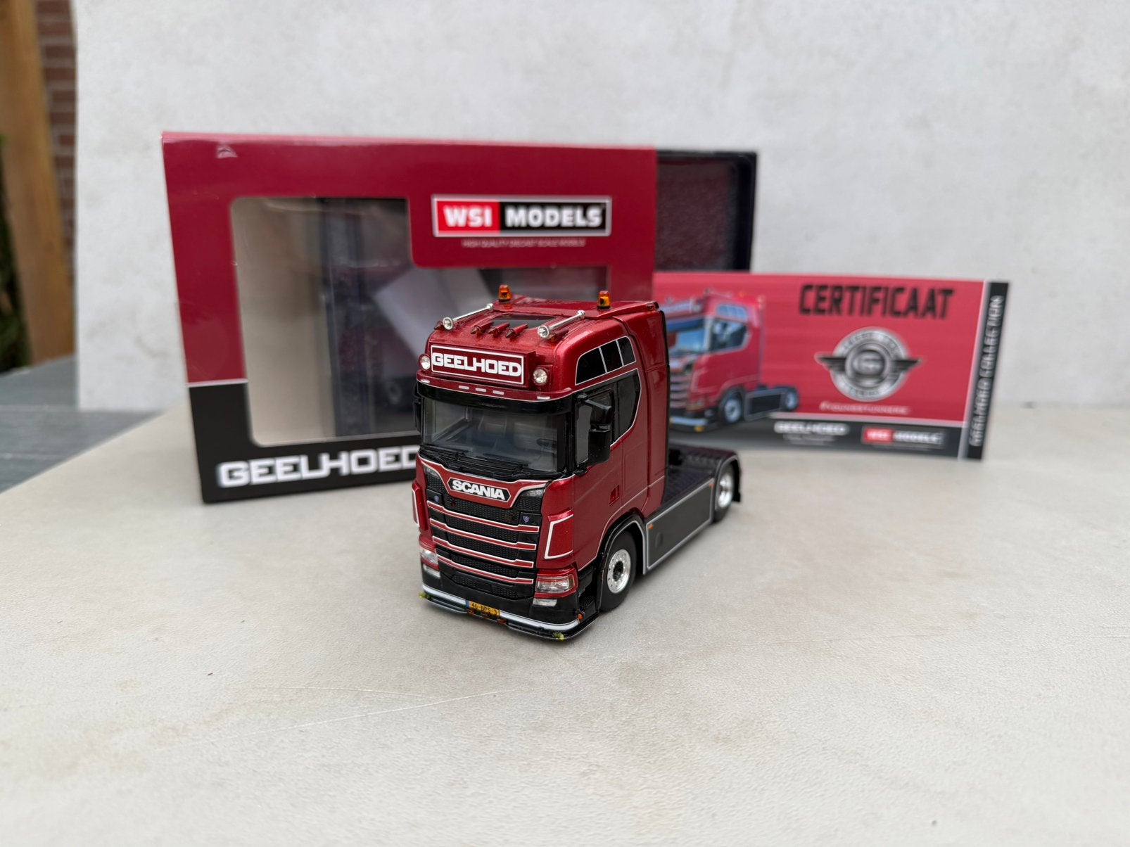 1/50 Wsi Scania hichline gs 20 h 4x2 geelhoed va-4, Ophalen of Verzenden, Nieuw, Bus of Vrachtwagen, Wsi