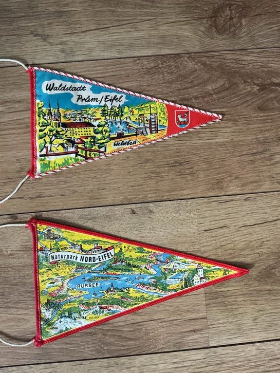 Vintage vlaggetjes Monschau Eifel & Prüm Eifel, Ophalen of Verzenden, Gebruikt