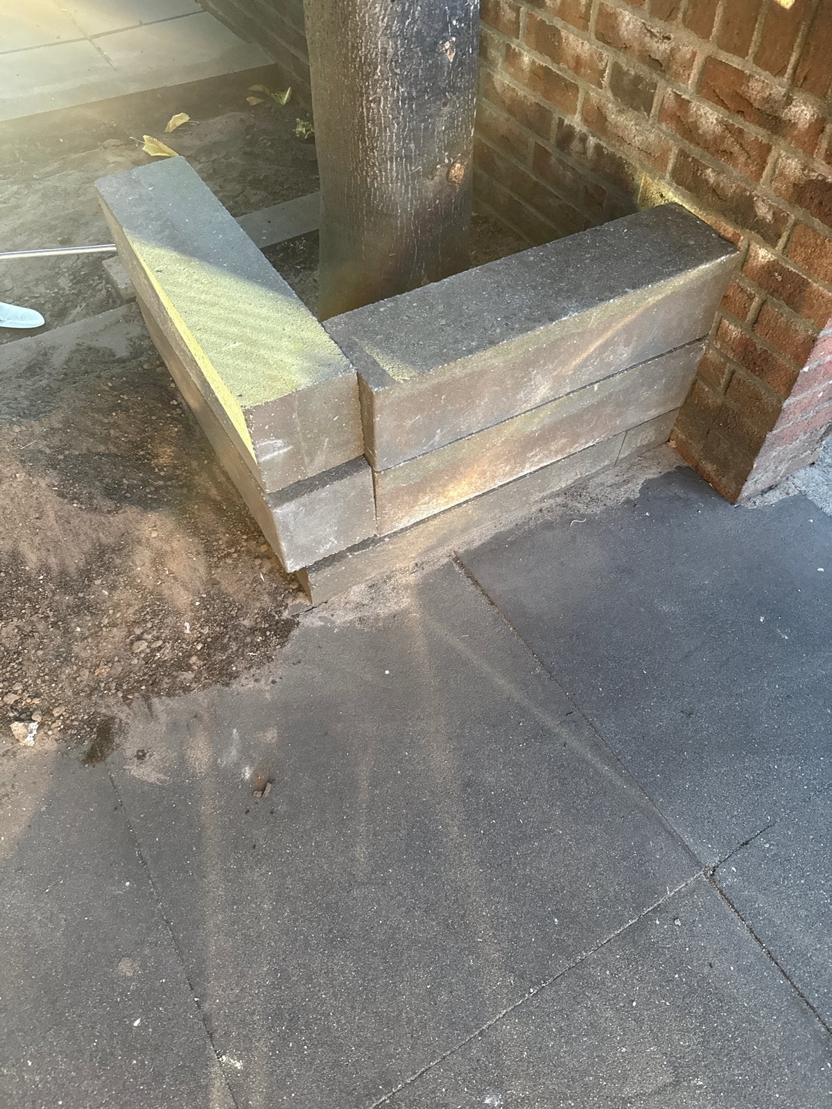 Betonblokken voor tuin of constructie, Doe-het-zelf en Verbouw, Metselstenen, Ophalen, Gebruikt, Beton