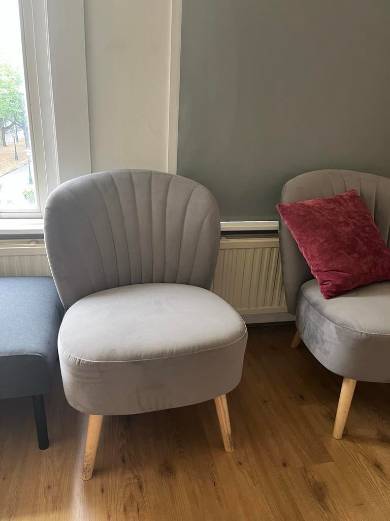 Grijze IKEA stoel, Huis en Inrichting, Ophalen, Gebruikt, Eén, Stof