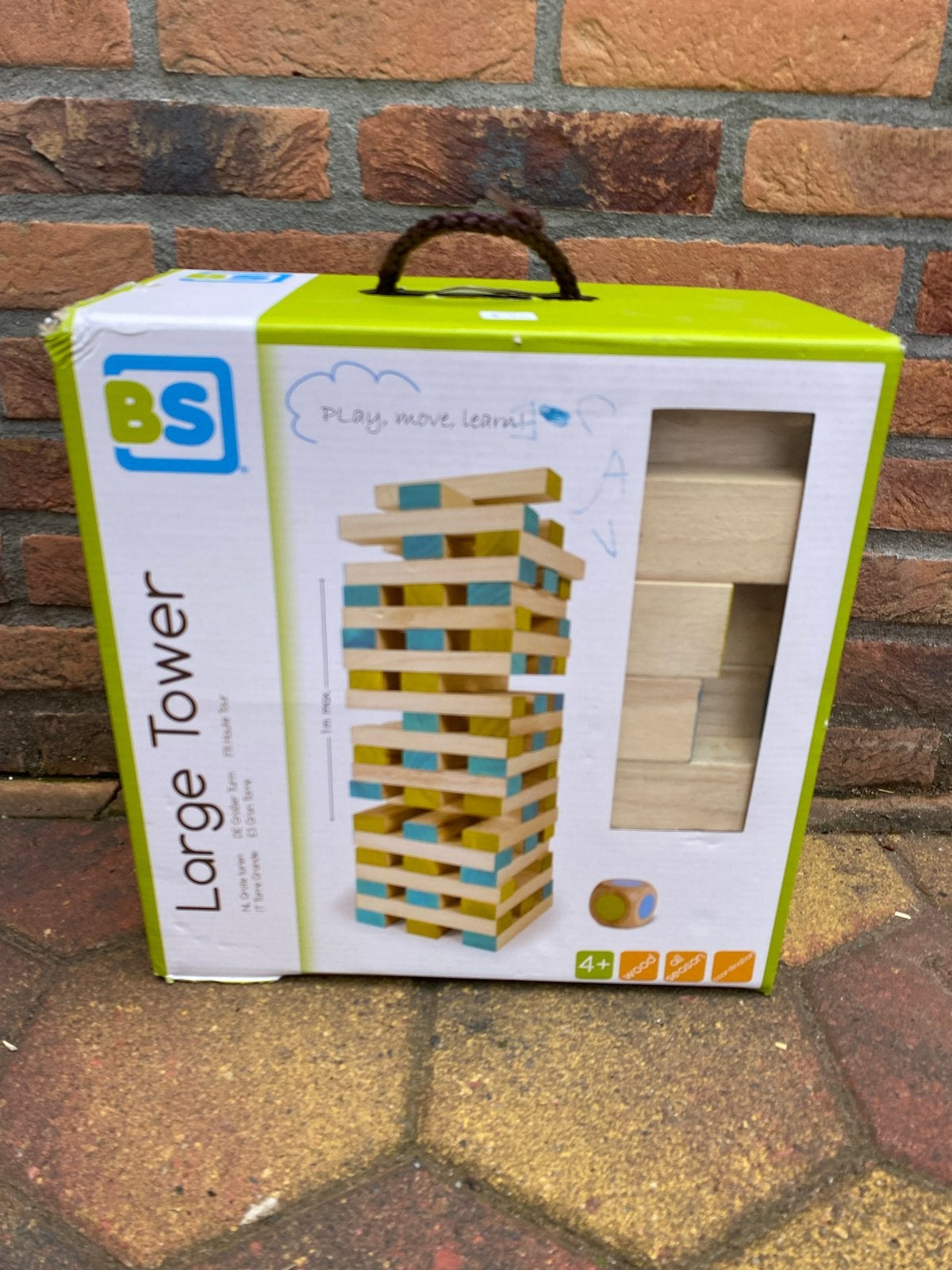 Grote Houten Blokkentoren - 100cm Hoog, Ophalen, Nieuw, Overige typen