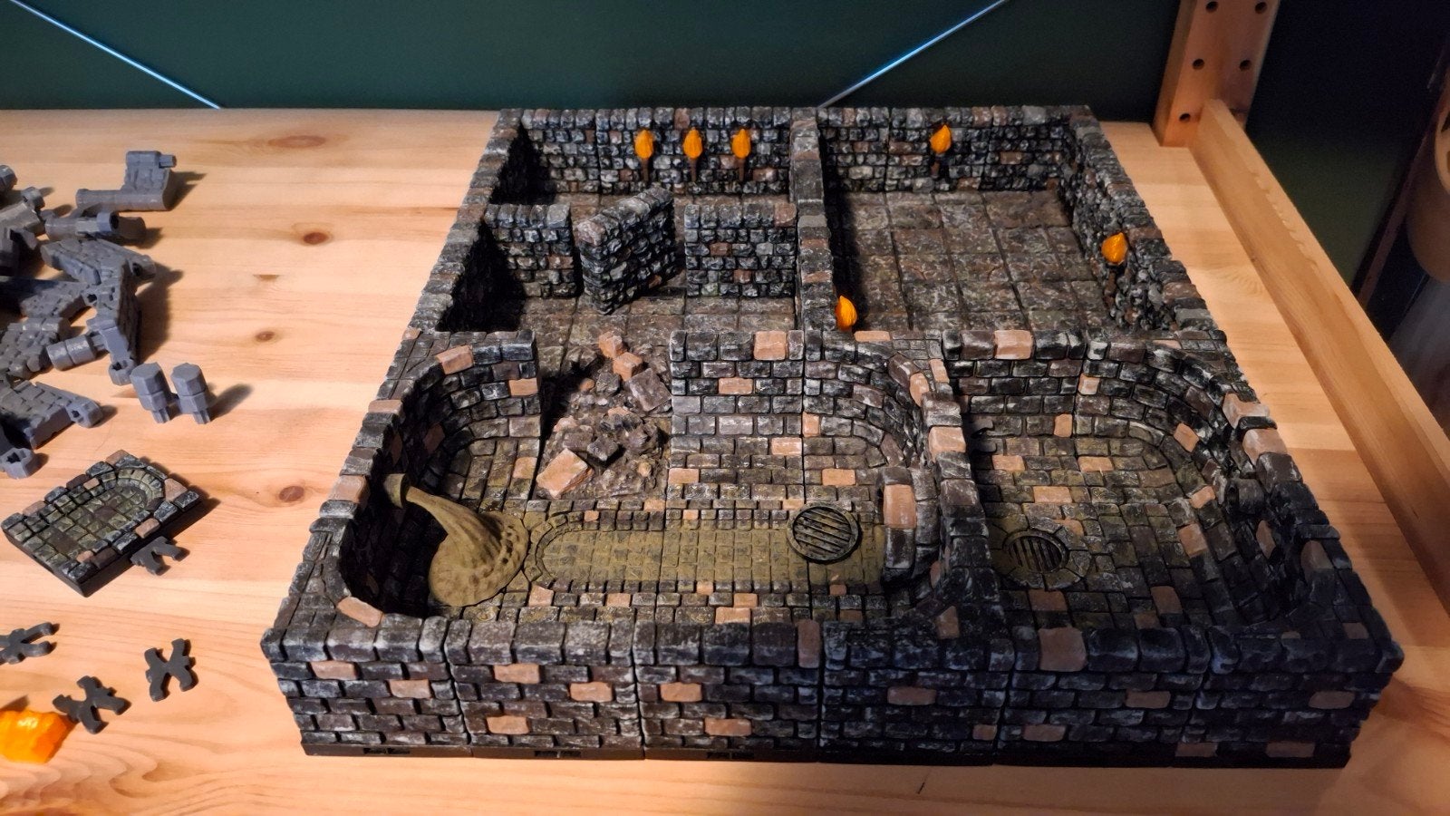 3D Geprinte Dungeon Tegels voor D&D en Tabletop Games, Ophalen of Verzenden
