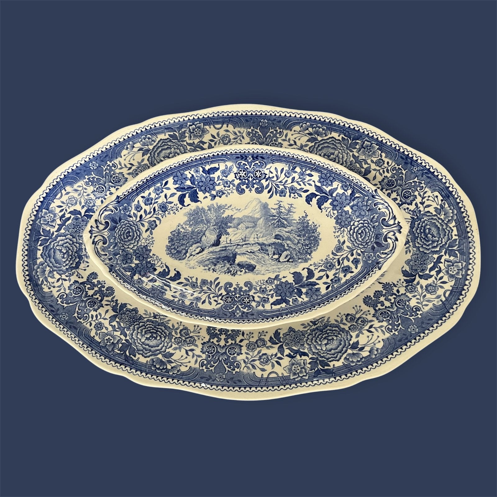 Grote ovale schaal Burgenland blue Villeroy Boch, Verzenden