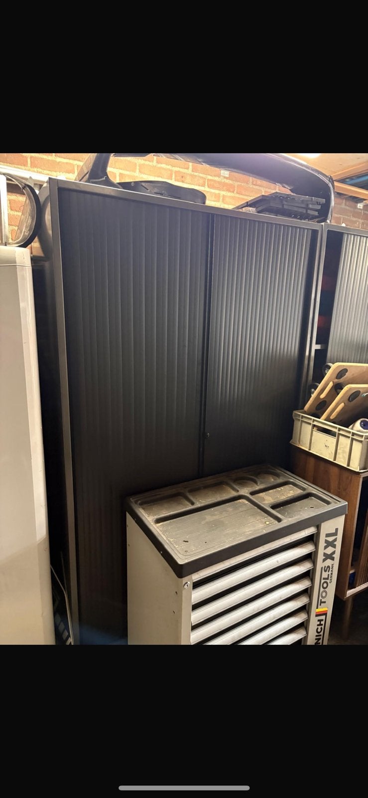 Ruime garage kast, Ophalen, Zo goed als nieuw, 25 tot 50 cm, 200 cm of meer