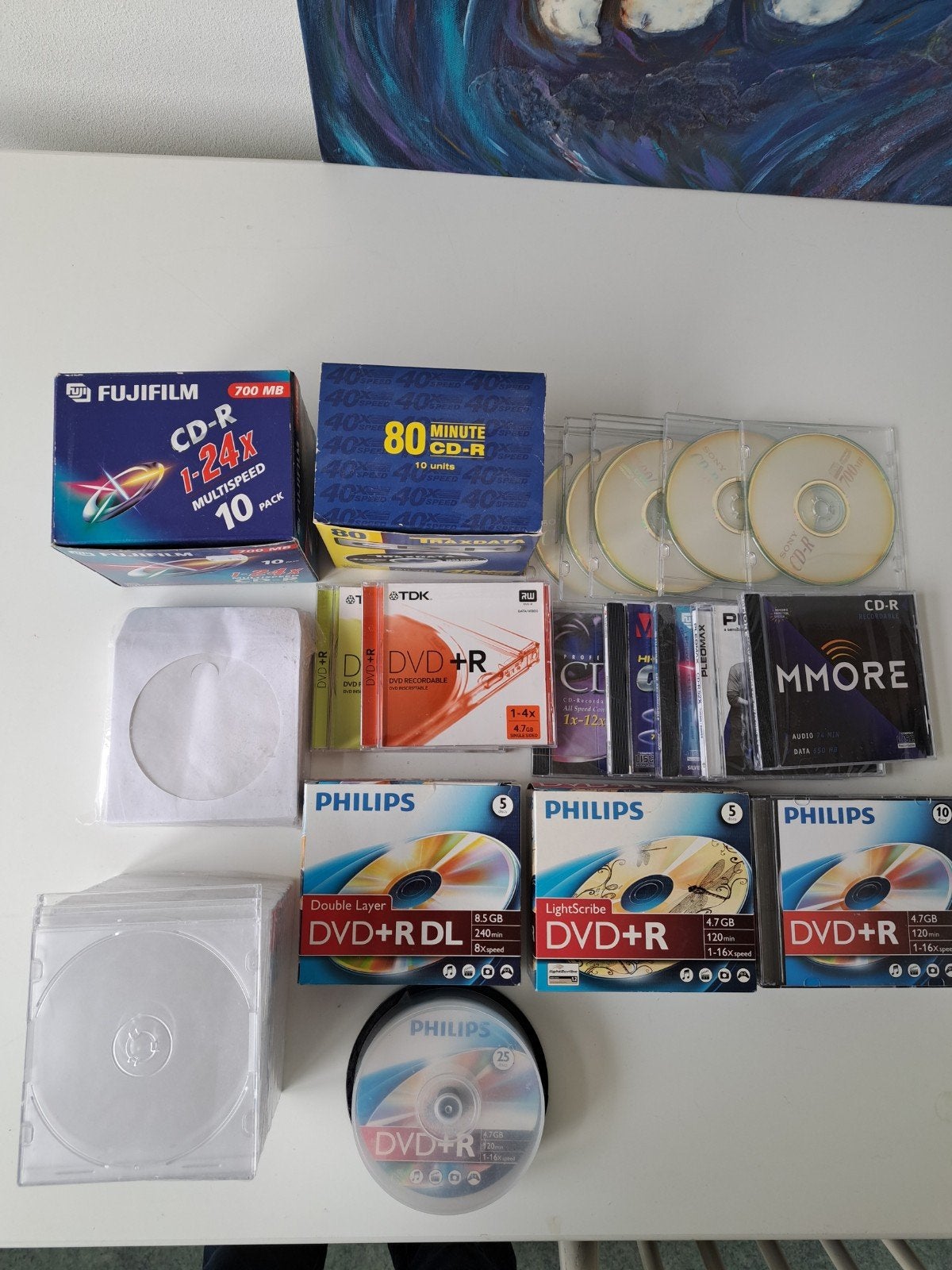 30 beschrijfbare CD's en 40 beschrijfbare DVD's, Computers en Software, Ophalen of Verzenden, Nieuw