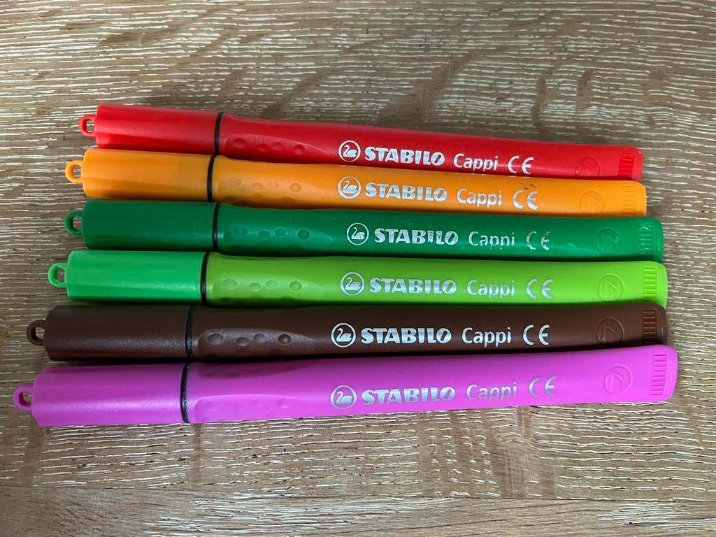 Stabilo Cappi stiften 6 stuks verschillde kleuren, Ophalen of Verzenden, Zo goed als nieuw, Potlood of Stift
