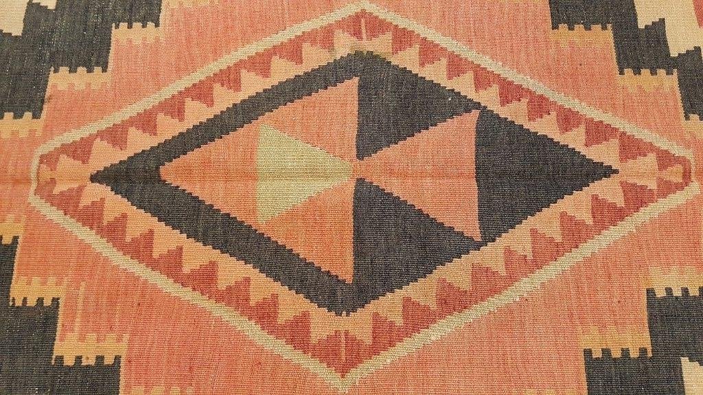 Antiek Kazak kelim 404x135/Perzisch tapijt/Vloerkleed/Kilim, Ophalen of Verzenden