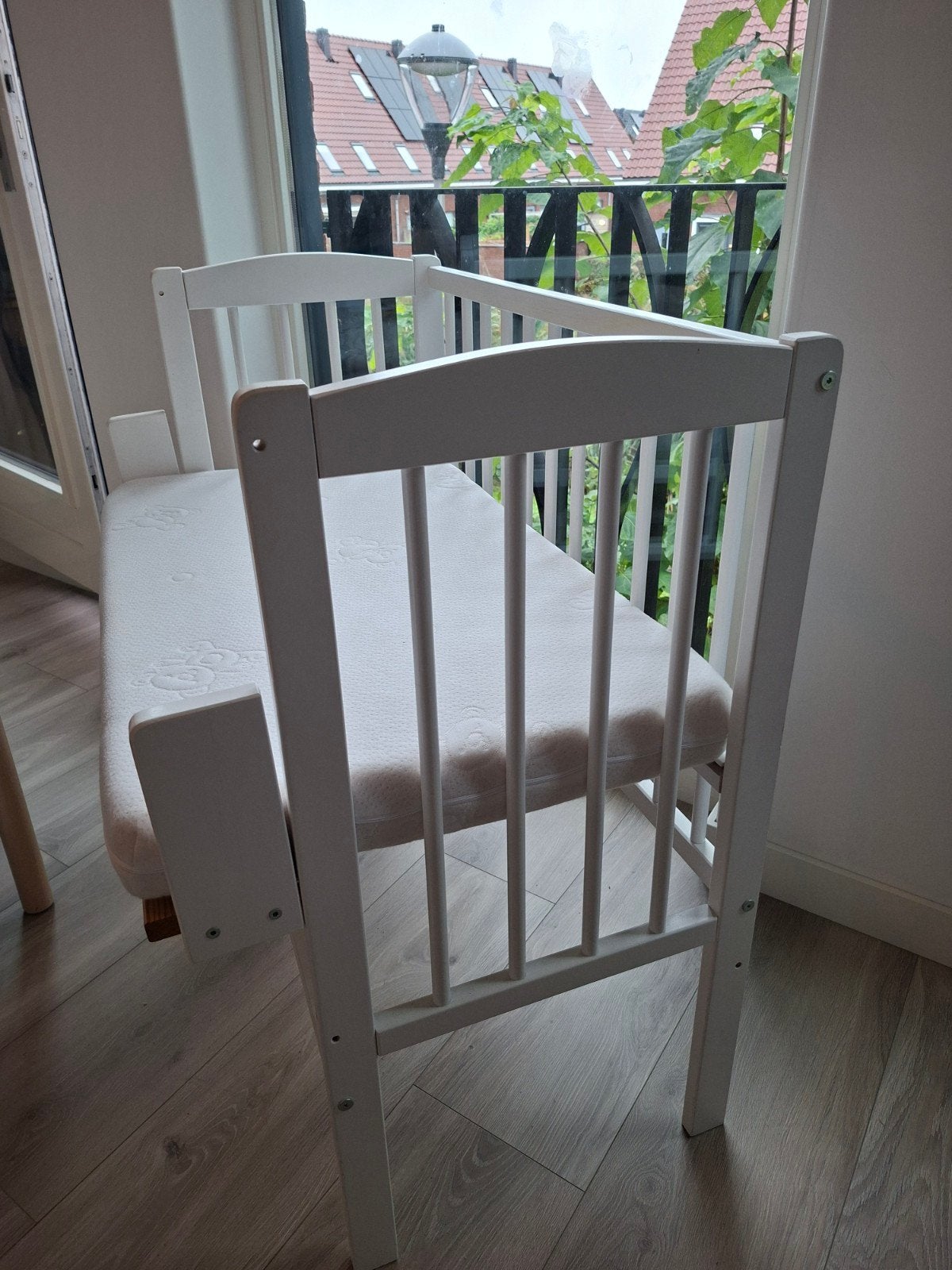 Aanschuifbed/cosleeper, Ophalen, Gebruikt, Eenpersoons, Wit